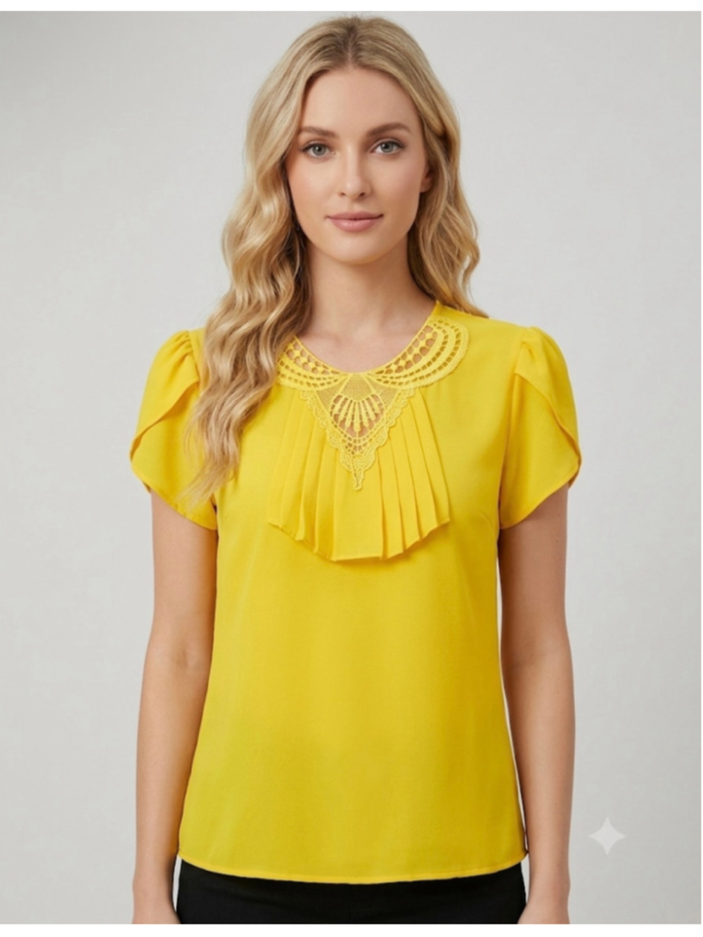 Vintage One Sixty Six Yellow Blouse Size S